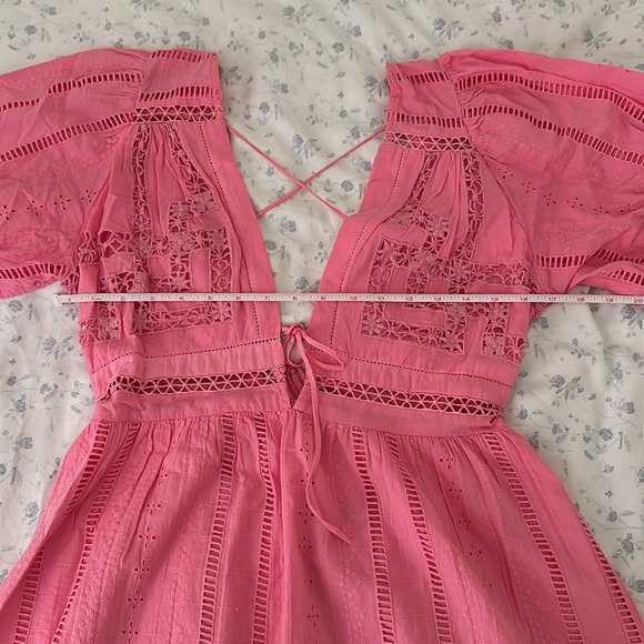 UO Marla Eyelet Puff Sleeve Mini Dress - Picture 7 of 8